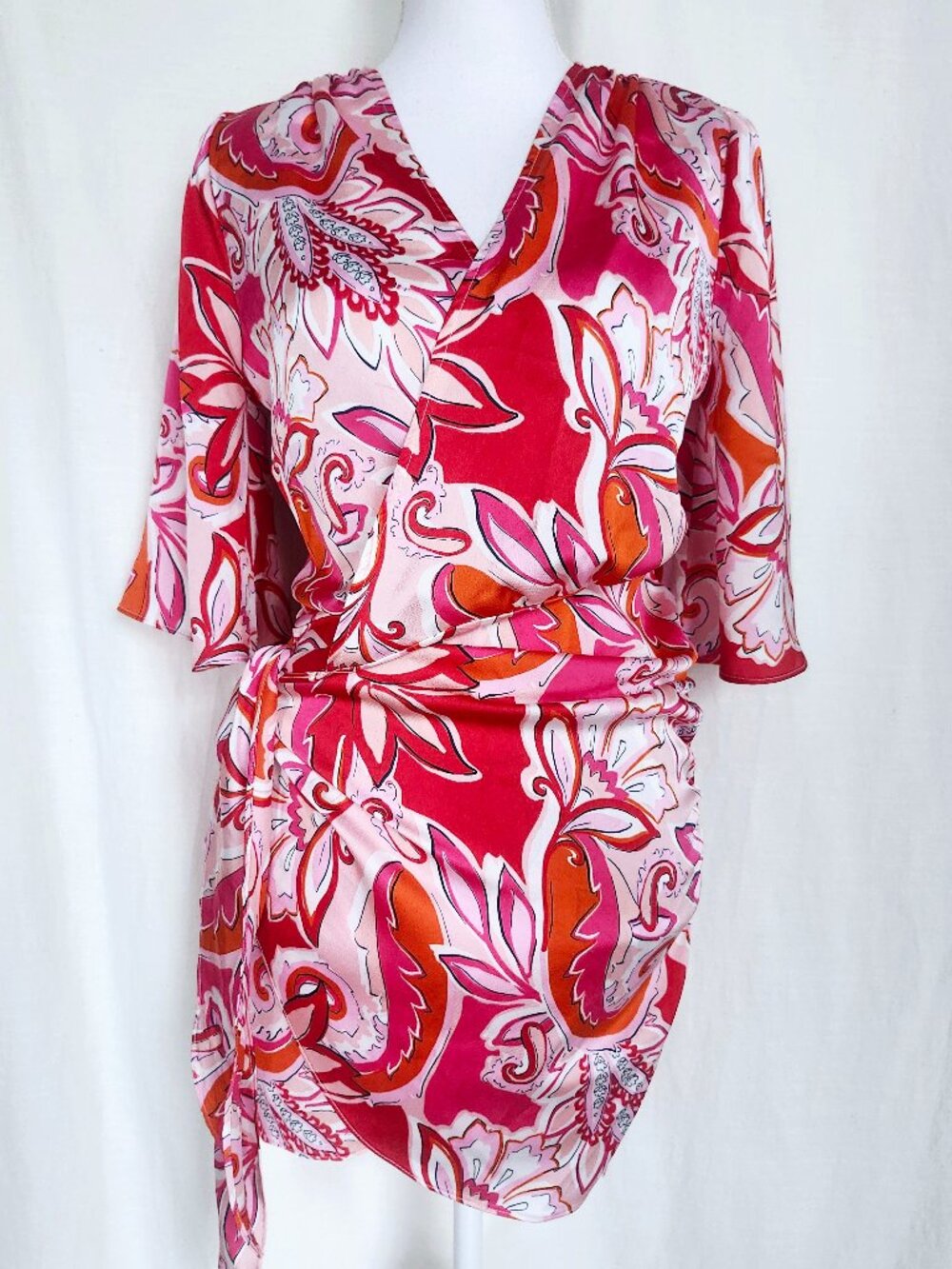 Zara The Carla Dress Paisley Faux Wrap Size S